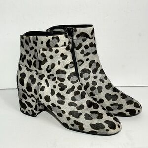 Cole Haan Arden Grand Bootie Boots in Mercer Ocelot Black Grey Print Size 10